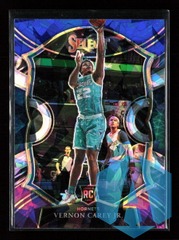 2020-21 Select Blue Green Purple Cracked Ice Prizm #92 Vernon Carey Jr RC